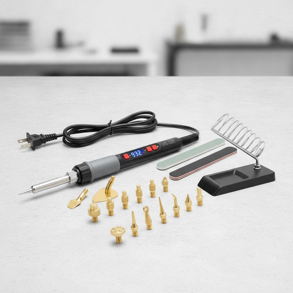 22-in-1 3D Printer Smoothing Tool Kit with Soldering Tips, 80W