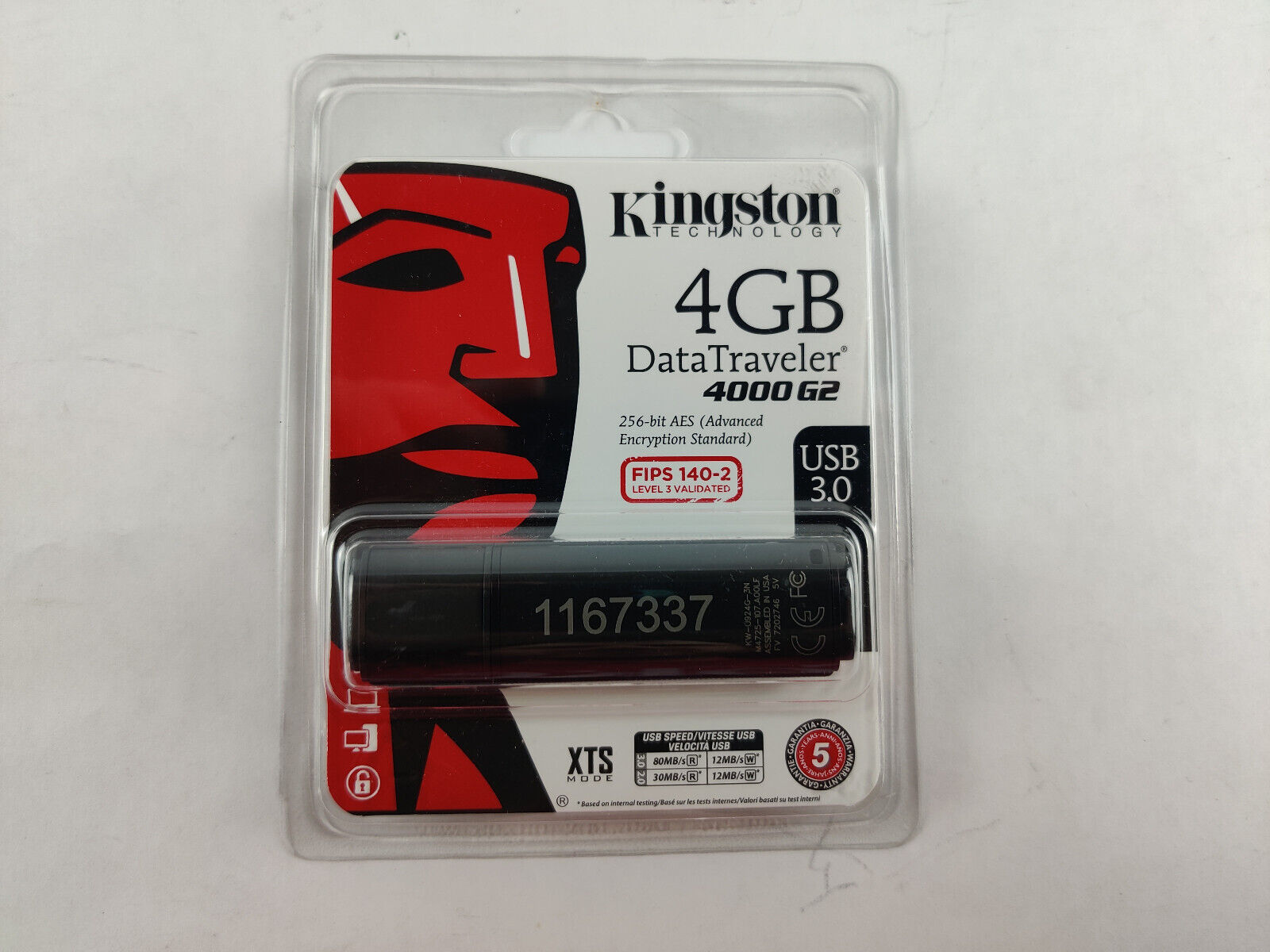 Kingston 4GB Data Traveler 4000 G2 USB 3.0 NEW *SEALED*