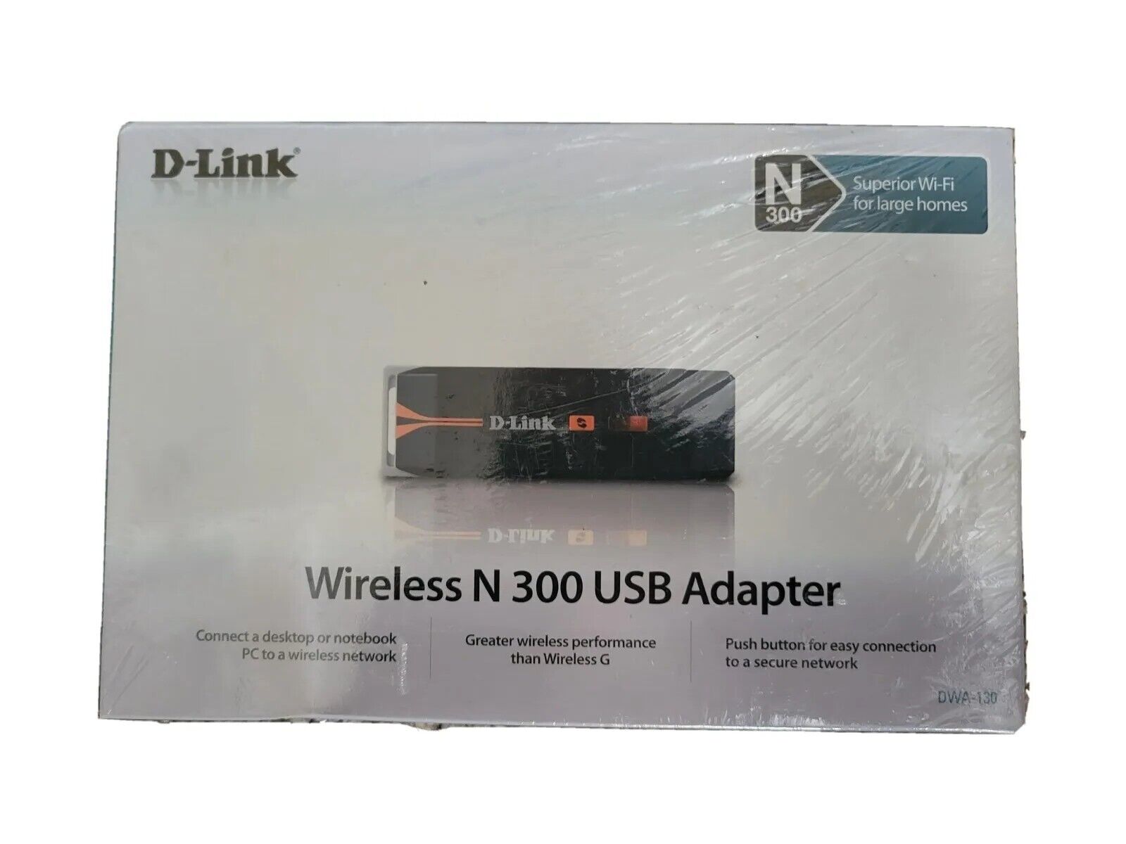 D-link DWA-130 (790069303043) Wireless Adapter, BRAND NEW
