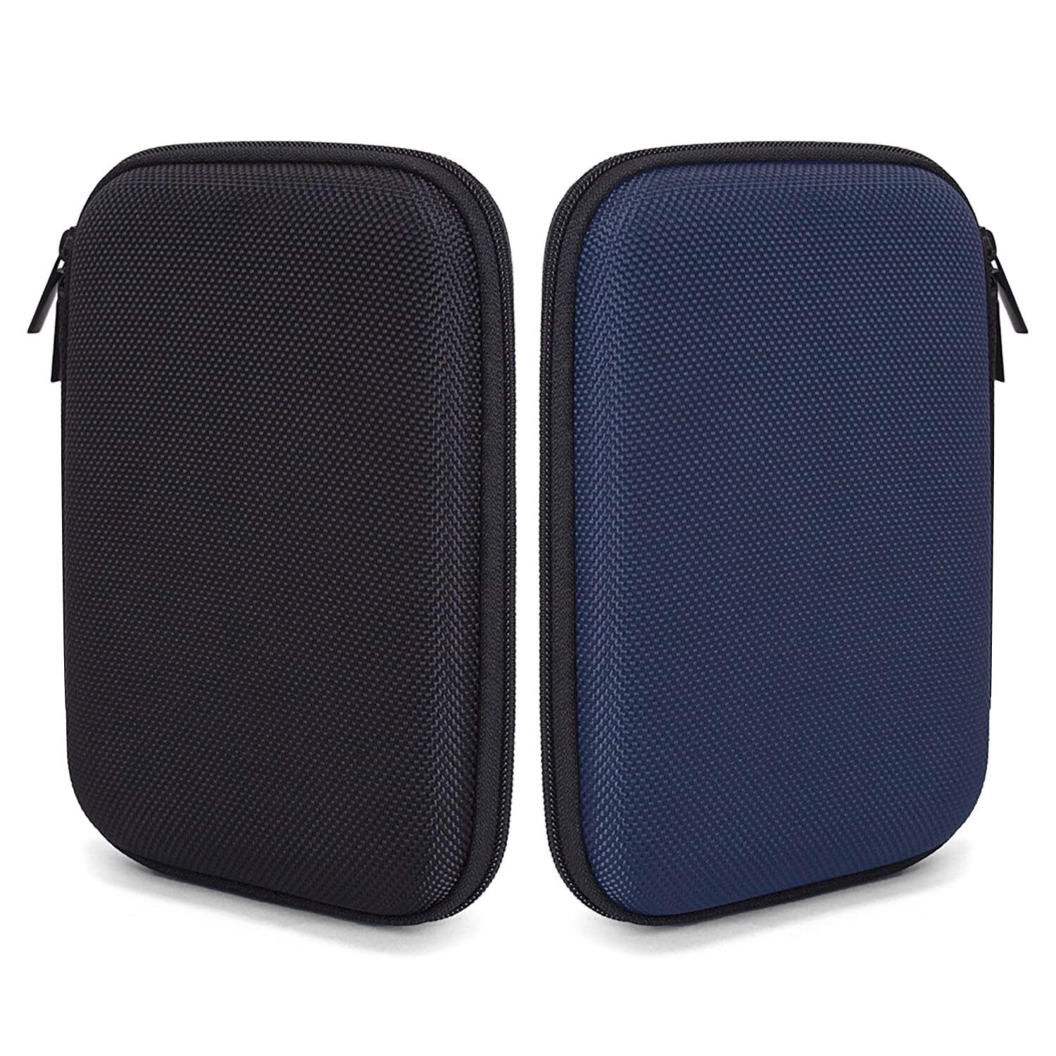 2Pcs Eva Hard Carrying Case For Portable External Hard Drive Power Bank Charge