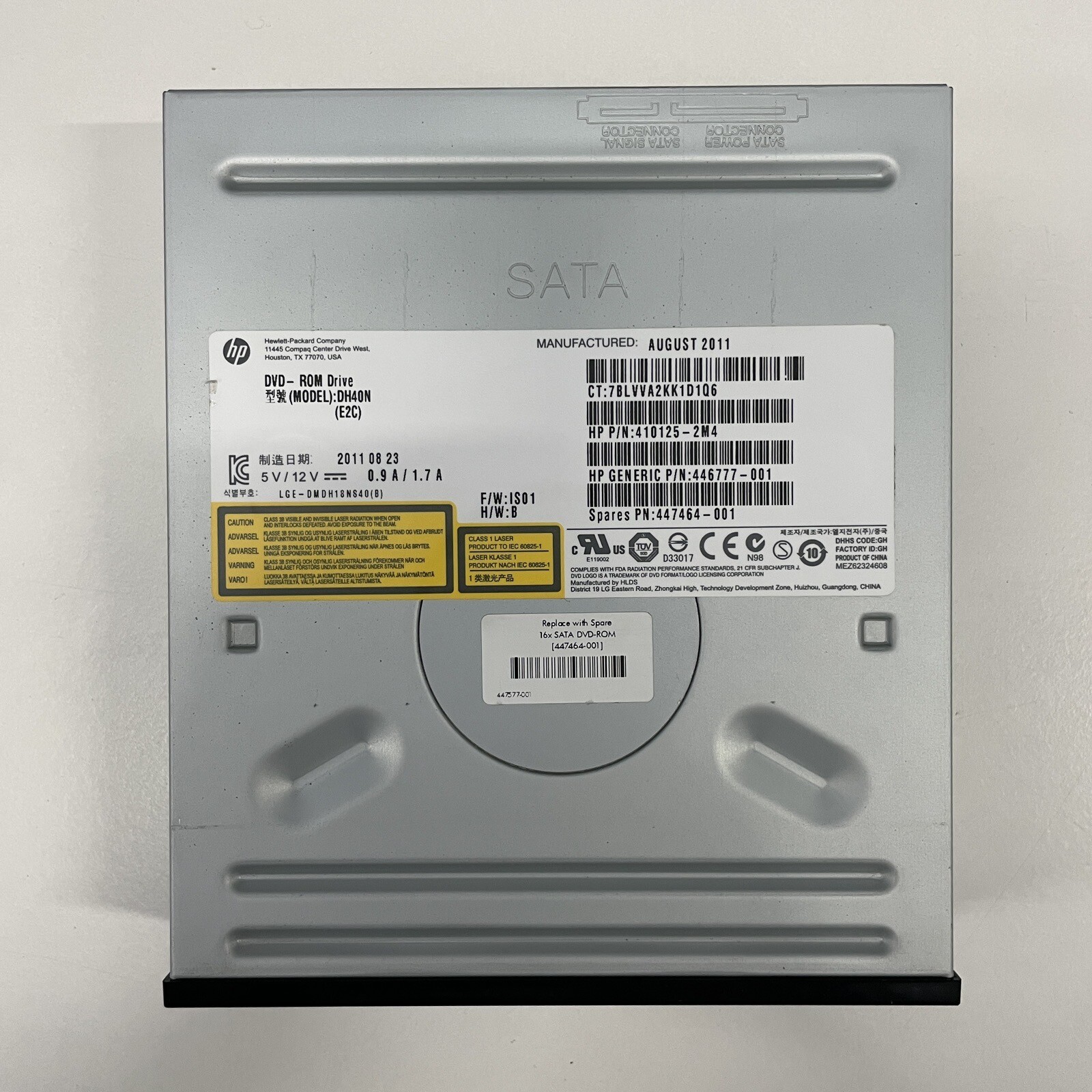 HP DH40N CD DVD ROM Optical Drive 410125-2M4 447464-001 446777-001 F/W IS01