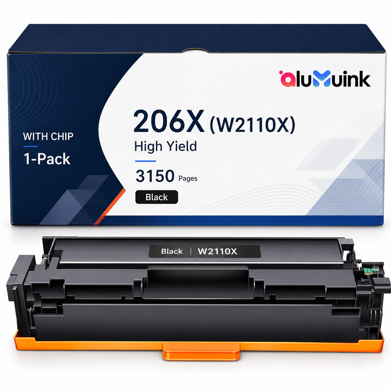 206X  Black Toner Cartridge High Yield for W2110X W2110A M283fdw MFP M283cdw