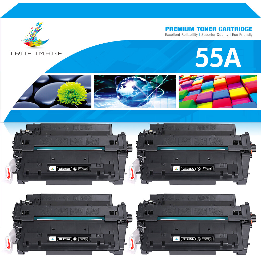 4PK Black CE255A Toner fits for HP 55A LaserJet P3015DN P3015D P3015 P3010 P3011