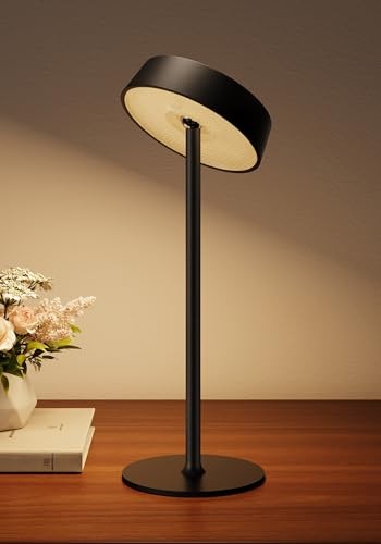 Cordless Lamp, Outdoor Waterproof, Dimmable Touch Control 3 Color 1 Pack Black