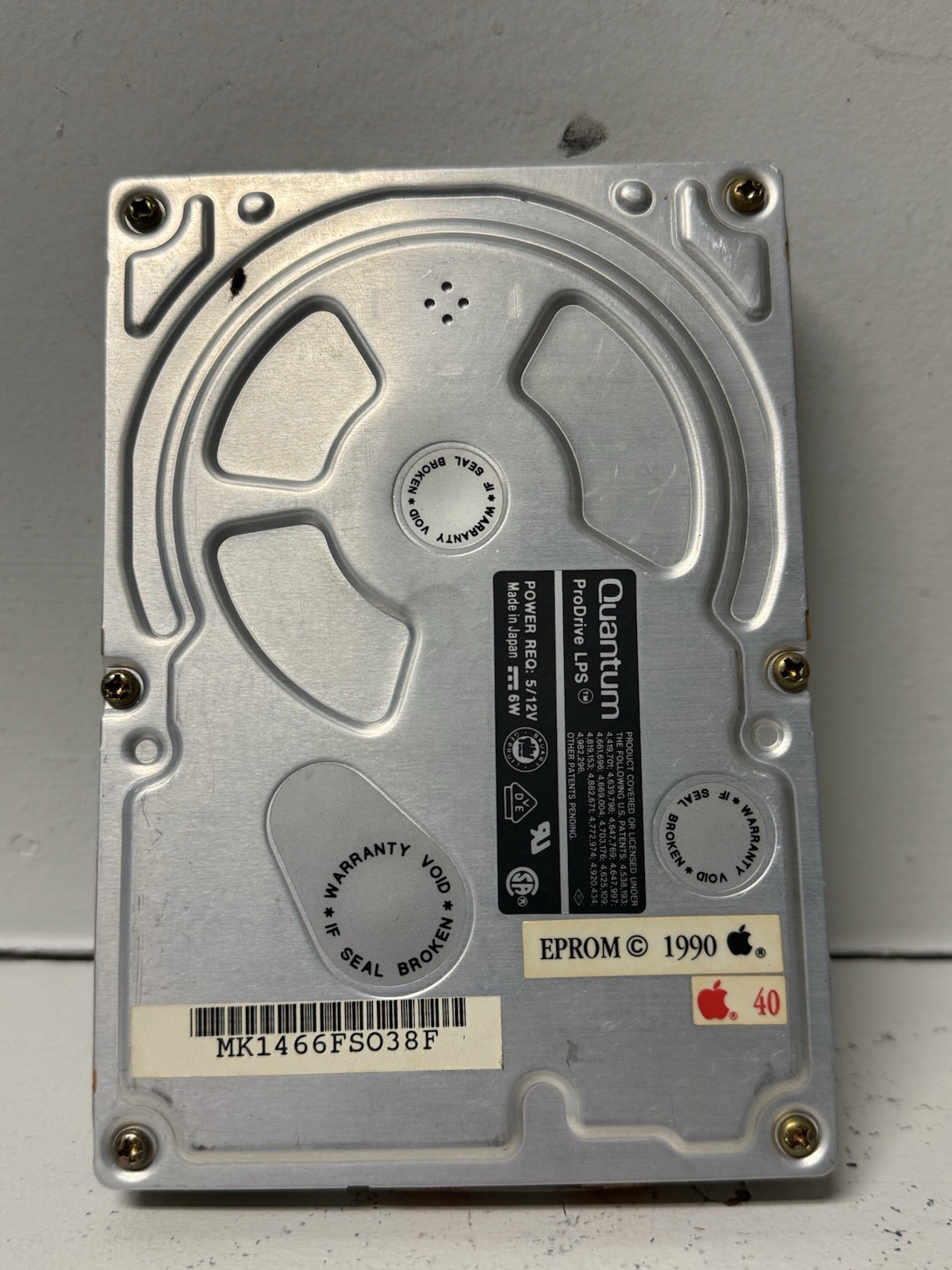Quantum ProDrive LPS 40MB 3.5" IDE Hard Drive Apple OEM 1990