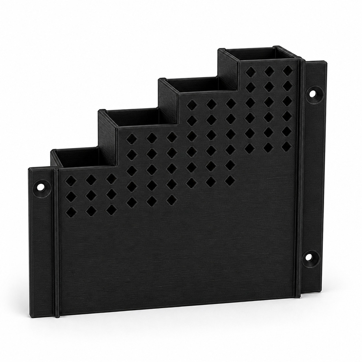 Large 4-Slot Cable Tie Holder Zip Tie Storage Rack Wall Mount Organizer