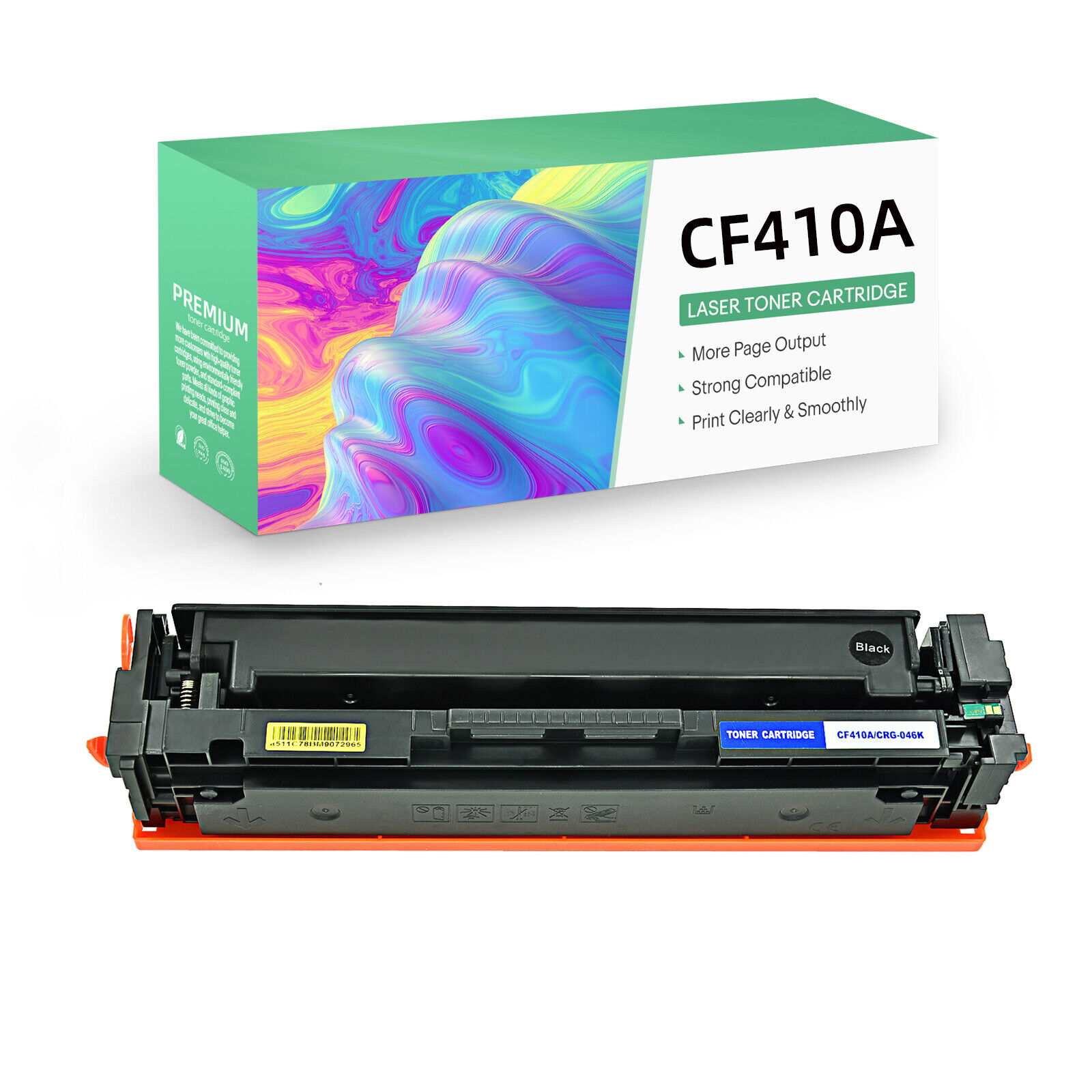 1PK CF410A Toner Cartridge Compatible with HP LaserJet Pro M452dn M452dw M452nw