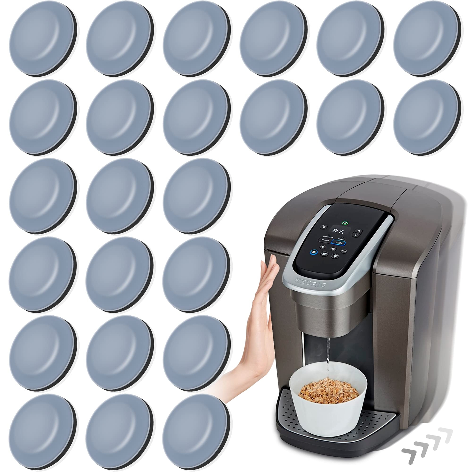 Appliance Sliders for Kitchen 24 PCS Self-Adhesive Easy to Move and Save Space