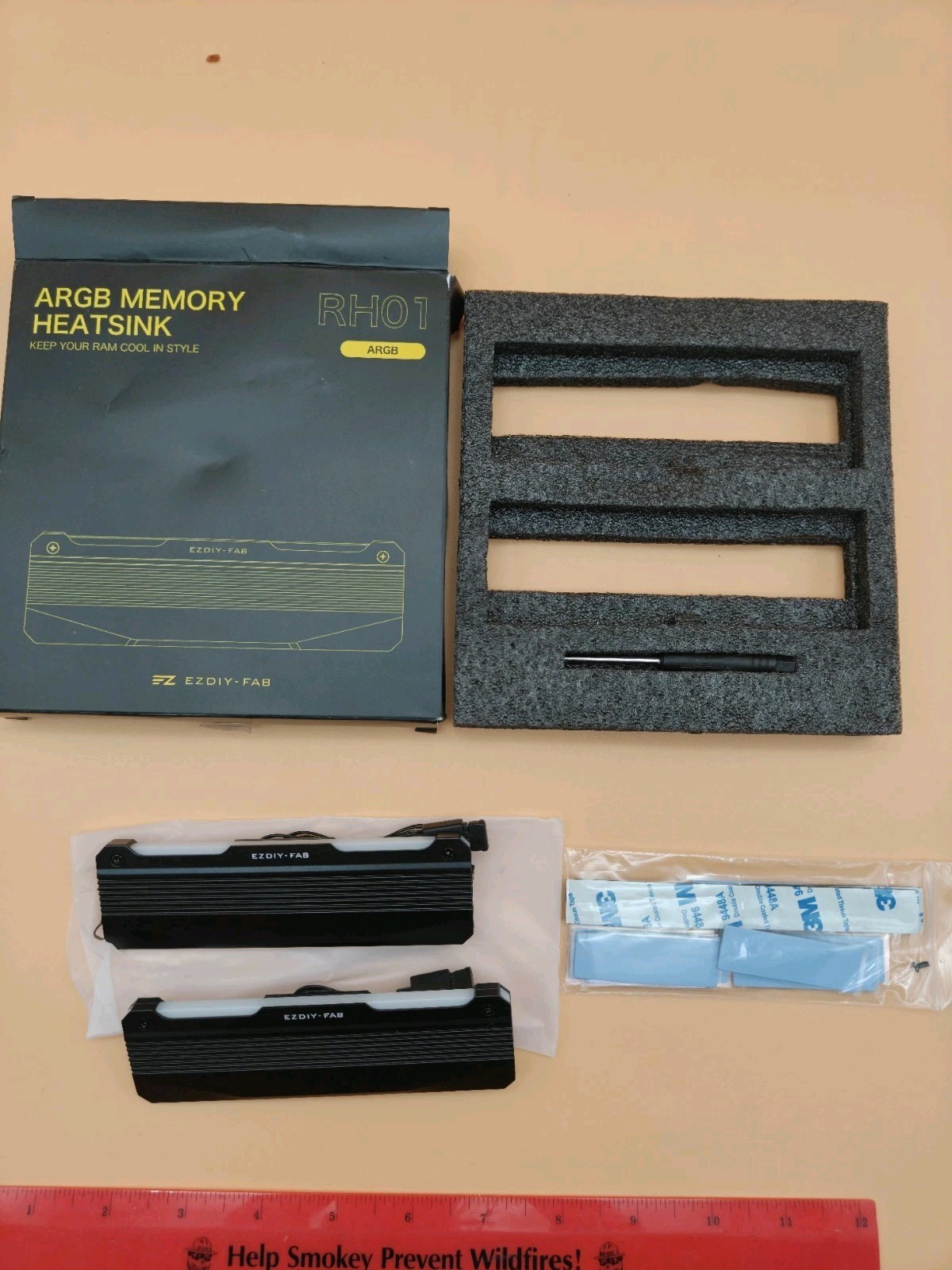 EZDIY-FAB ARGB RAM Memory Heatsink RH01 5V 3-Pin Addressable RGB Cooling Vest...