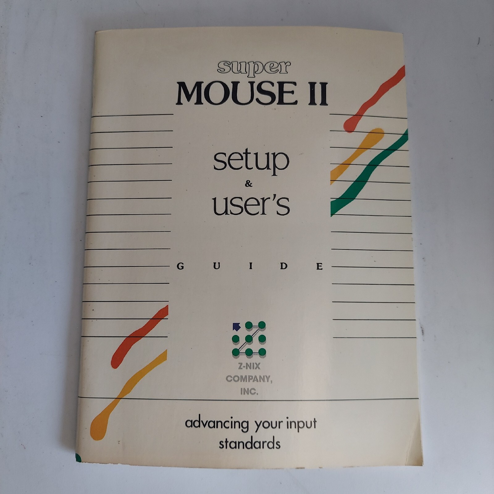 Vintage 1991 Super Mouse II Setup & User's Guide Manual Booklet Z-NIX Company