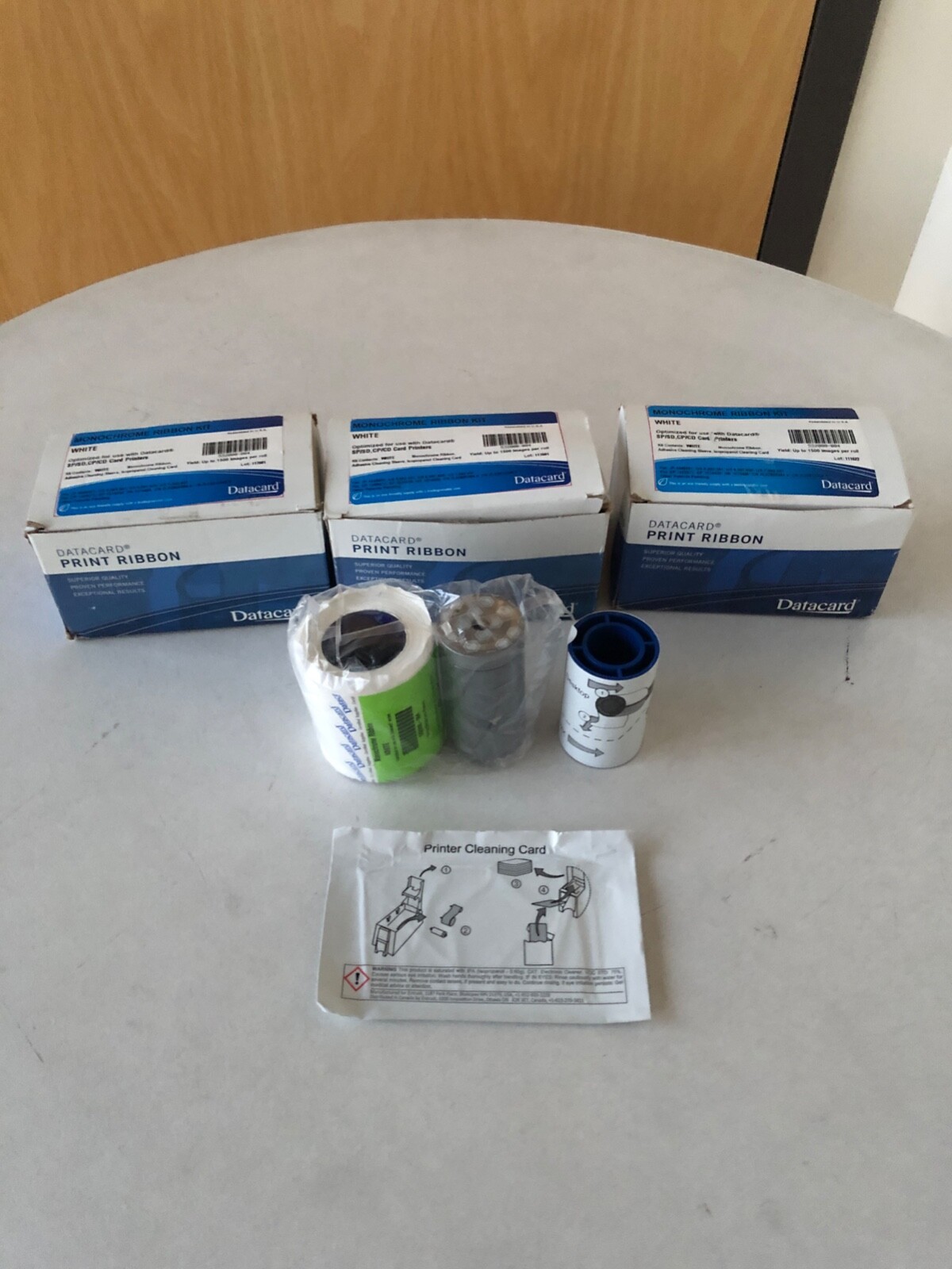 Datacard 532000-004 ~1500 Prints Monochrome Ribbon Kit White for SP/SD, CP/CD