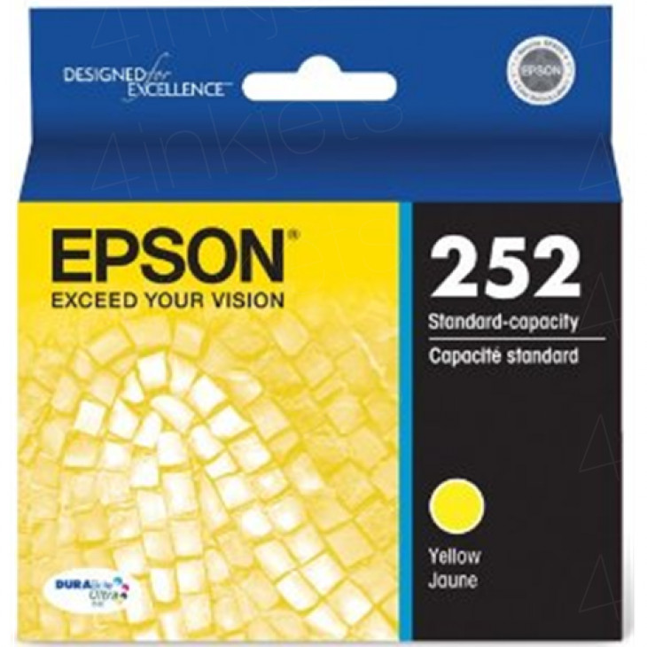 NEW Epson 252 Yellow T252420 Ink Cartridge Genuine EXP 01/2026