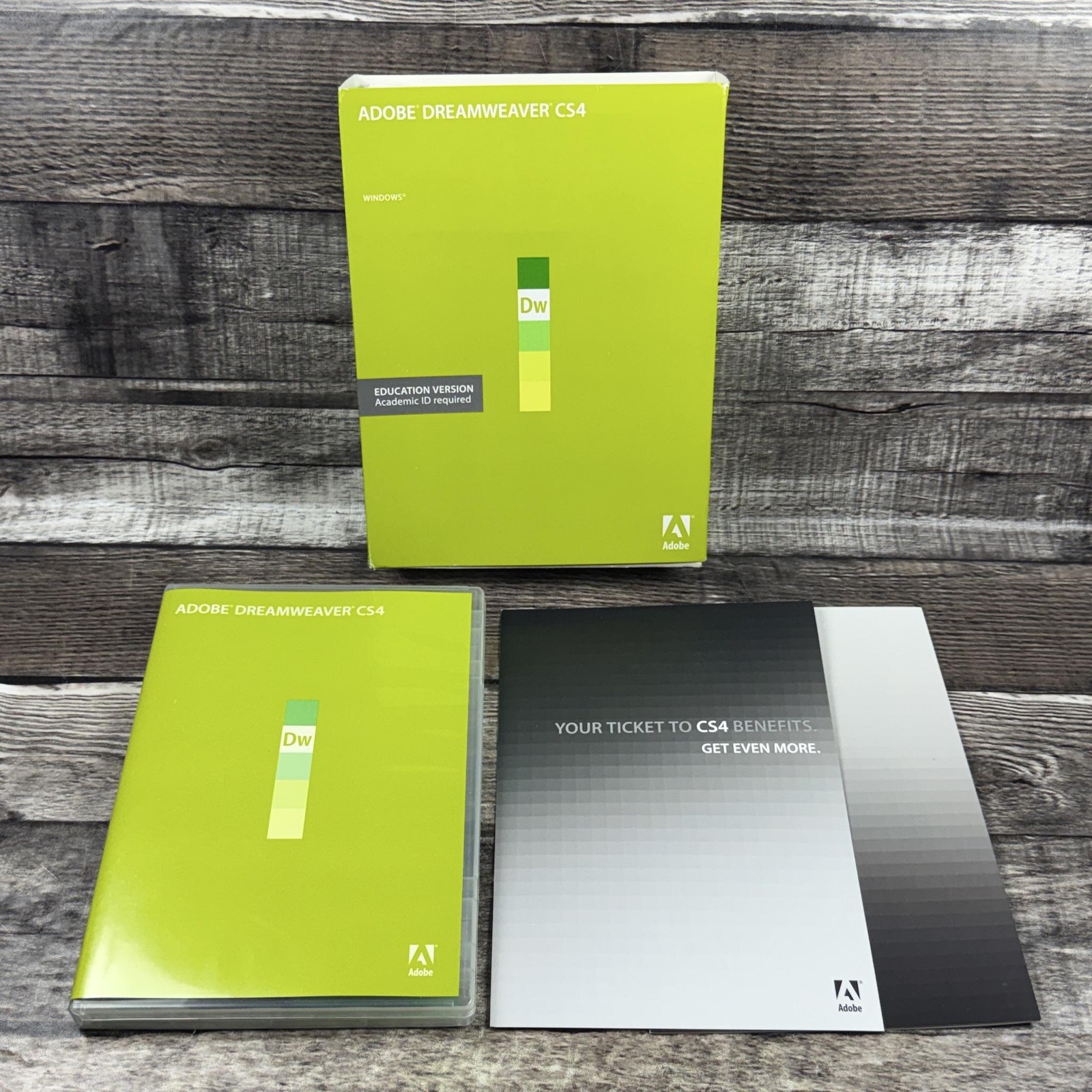 Adobe Dreamweaver CS4 Education Version 65014034 Windows DVD Academic Software