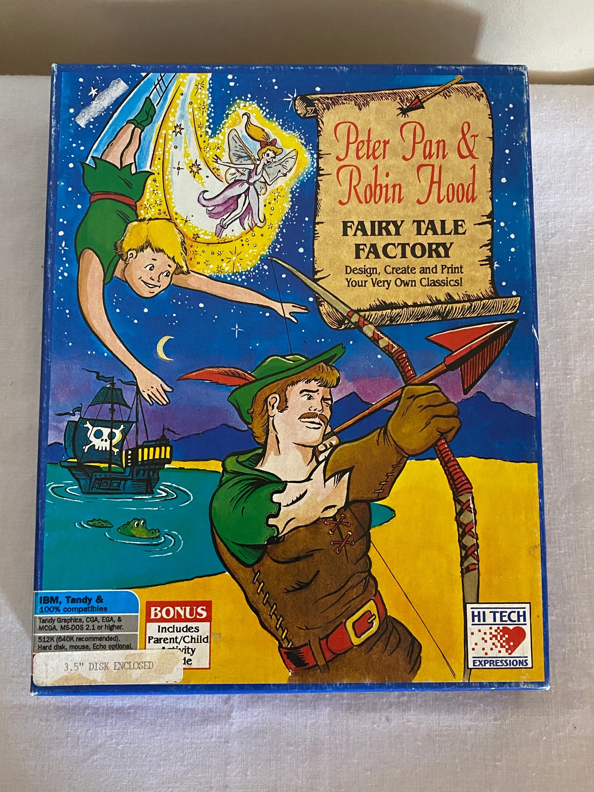 Peter Pan & Robin Hood Fairy Tale Factory Vtg 1992 PC Activity Design Create Px