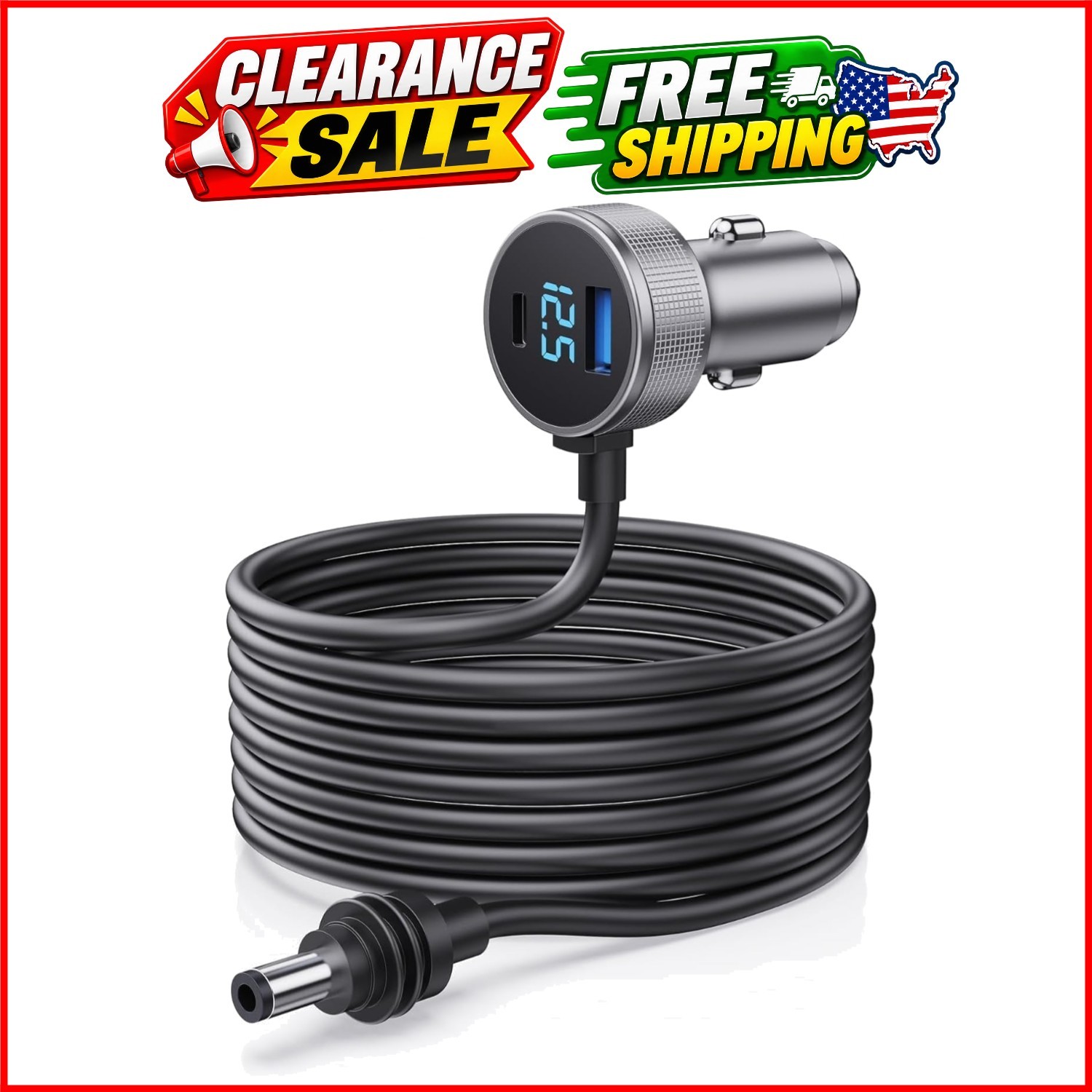 Starlink Mini Cable, 3 in 1 Starlink Mini Car Charger DC Power Cable+ Cigaret...