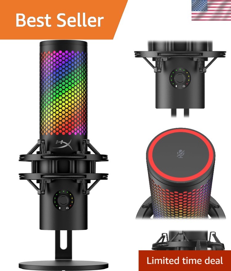 QuadCast 2 S – USB Microphone, with RGB Lighting, Streaming and Podcasting, w...