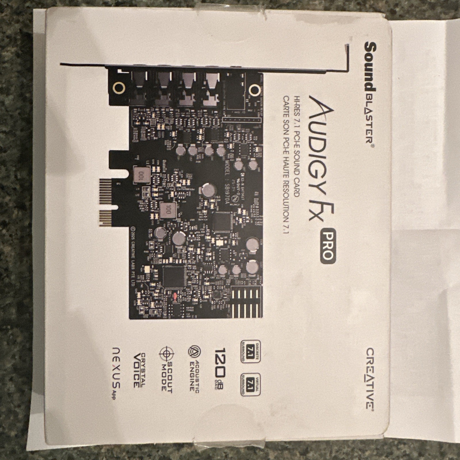 Creative Sound Blaster Audigy Fx Pro Hi-res PCI-e Sound Card 7.1 