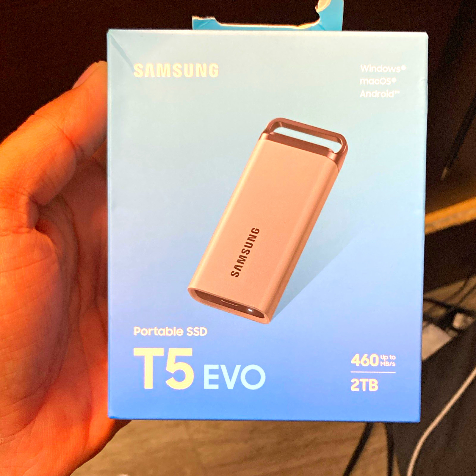 Samsung T5 EVO 2TB Portable External SSD USB-C USB 3.2 Gen 1 460MB/s
