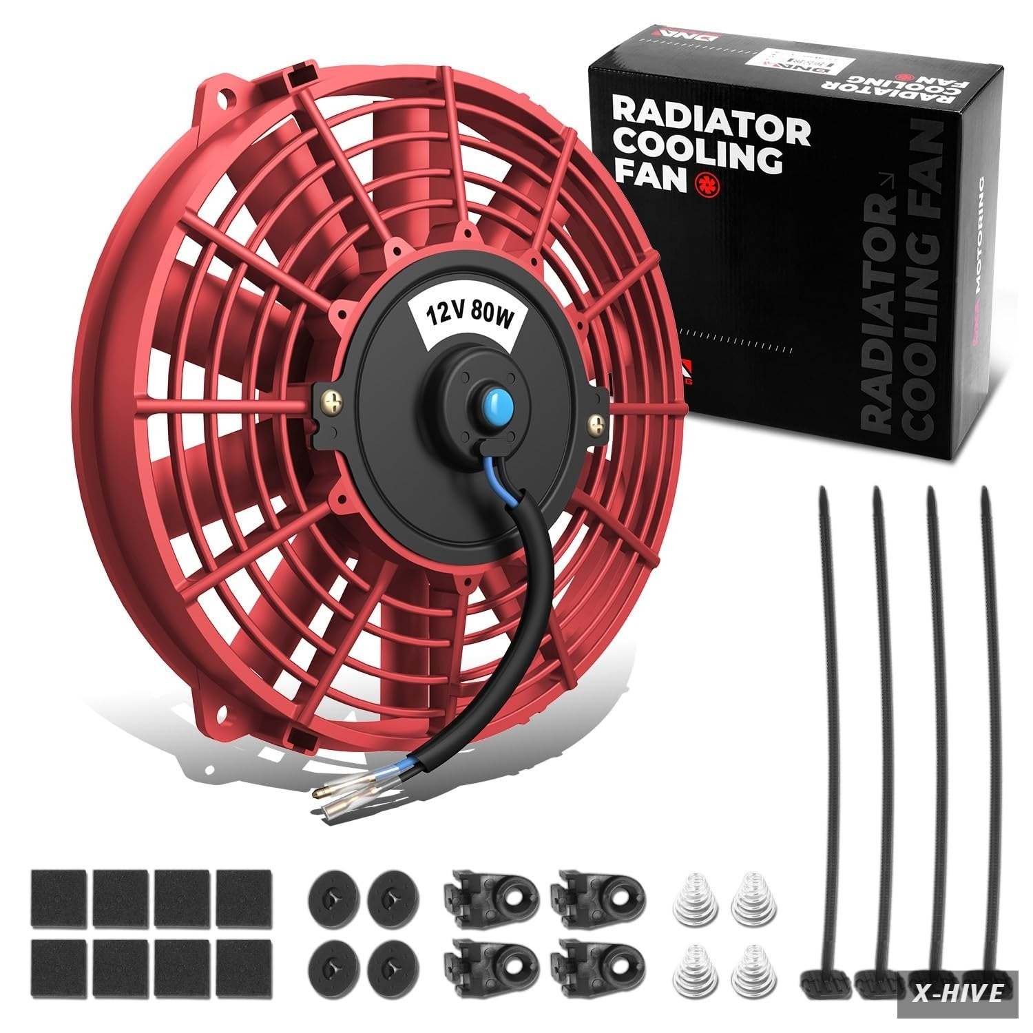 Fans 12 volts Plastic 1 DNA Motoring 7 Inch High Performace Electric Cooling Fan