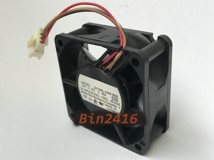 NMB 6025 2410ML-04W-B56 DC12V 0.26A 6CM Sharp 3511 Copier Cooling Fan NEW 1PC