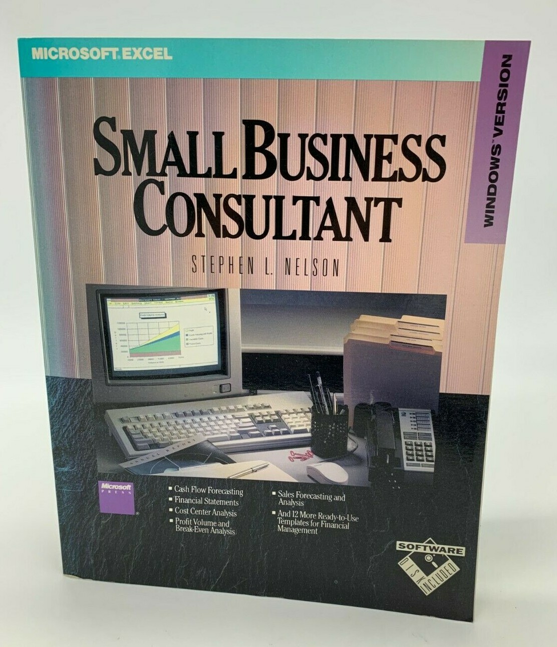 Vintage 1990 Microsoft Small Business Consultant Excel Book w/Floppy Disk Sealed