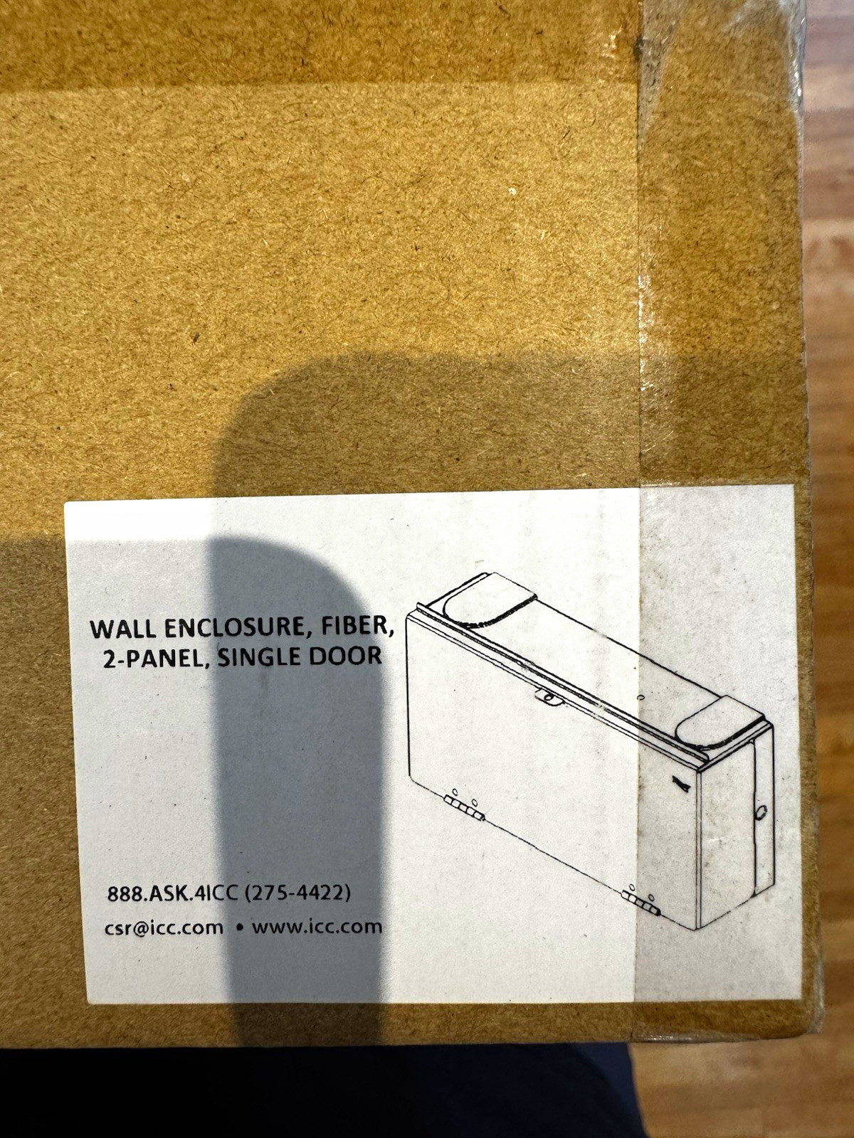 ICC ICFODE21WM Wall Mount Fiber Wall Enclosure 2-Panel Single Door Black