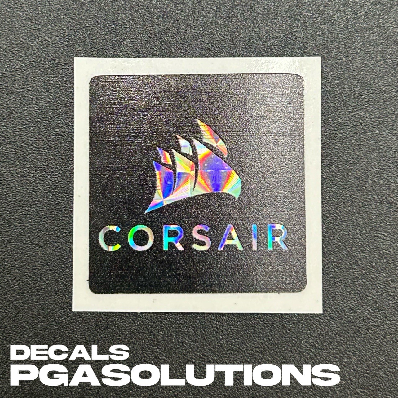 1x Corsair Desktop / Laptop Custom Sticker Label (Prismatic)