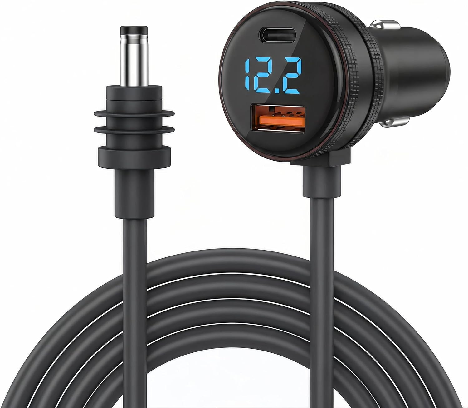 Starlink Mini Car Adapter with 10FT Cable, 3-In-1 PD 45W+USB 30W, 12V-24V
