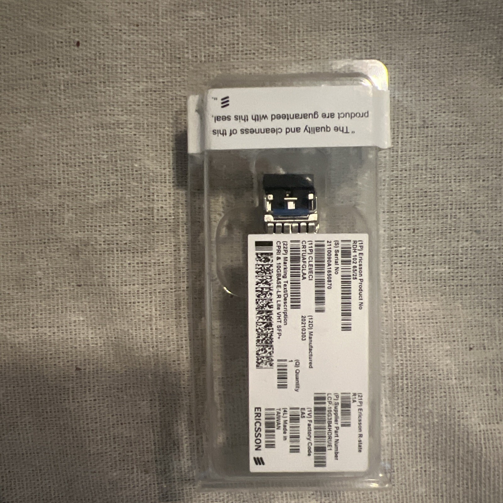 Ericsson RDH10265/25 Optical Transceiver/SFP CPRI 10GBase-LR lite RDH 102 65/25