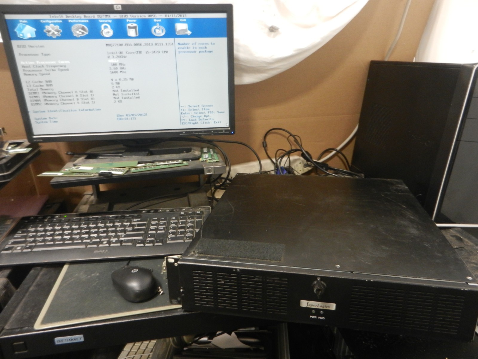 SuperLogics SL-2U RACKMOUNT + DQ77MK Motherboard + CORE i5-3470 @ 3.20Ghz + RAM