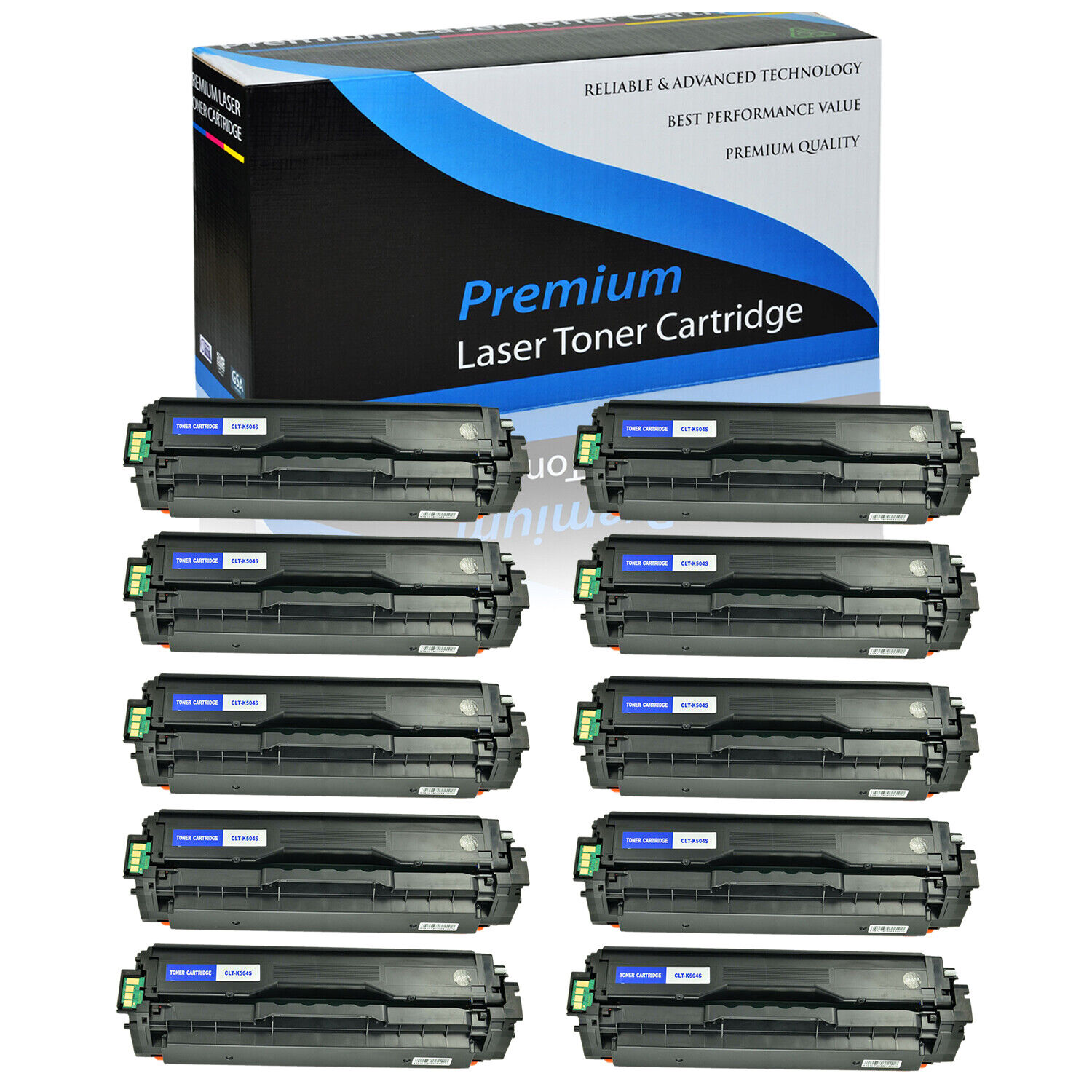 10X Black Toner Cartridge For Samsung CLT-K504S CLP-415NW CLX-4195FW SL-C1810W