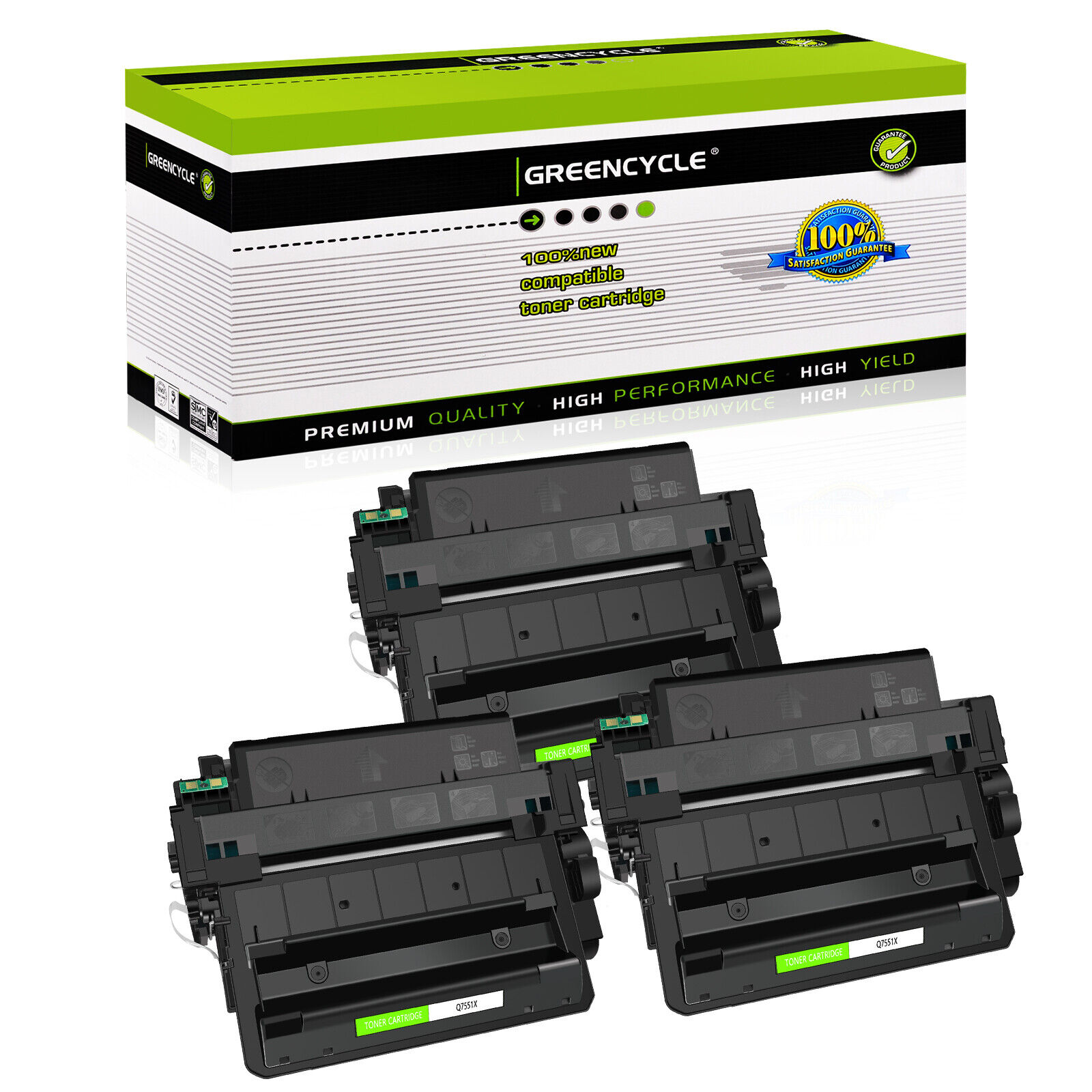 3PK Fits For HP Q7551X LaserJet P3005d P3005x M3027x M3035xs MFP Toner Cartridge