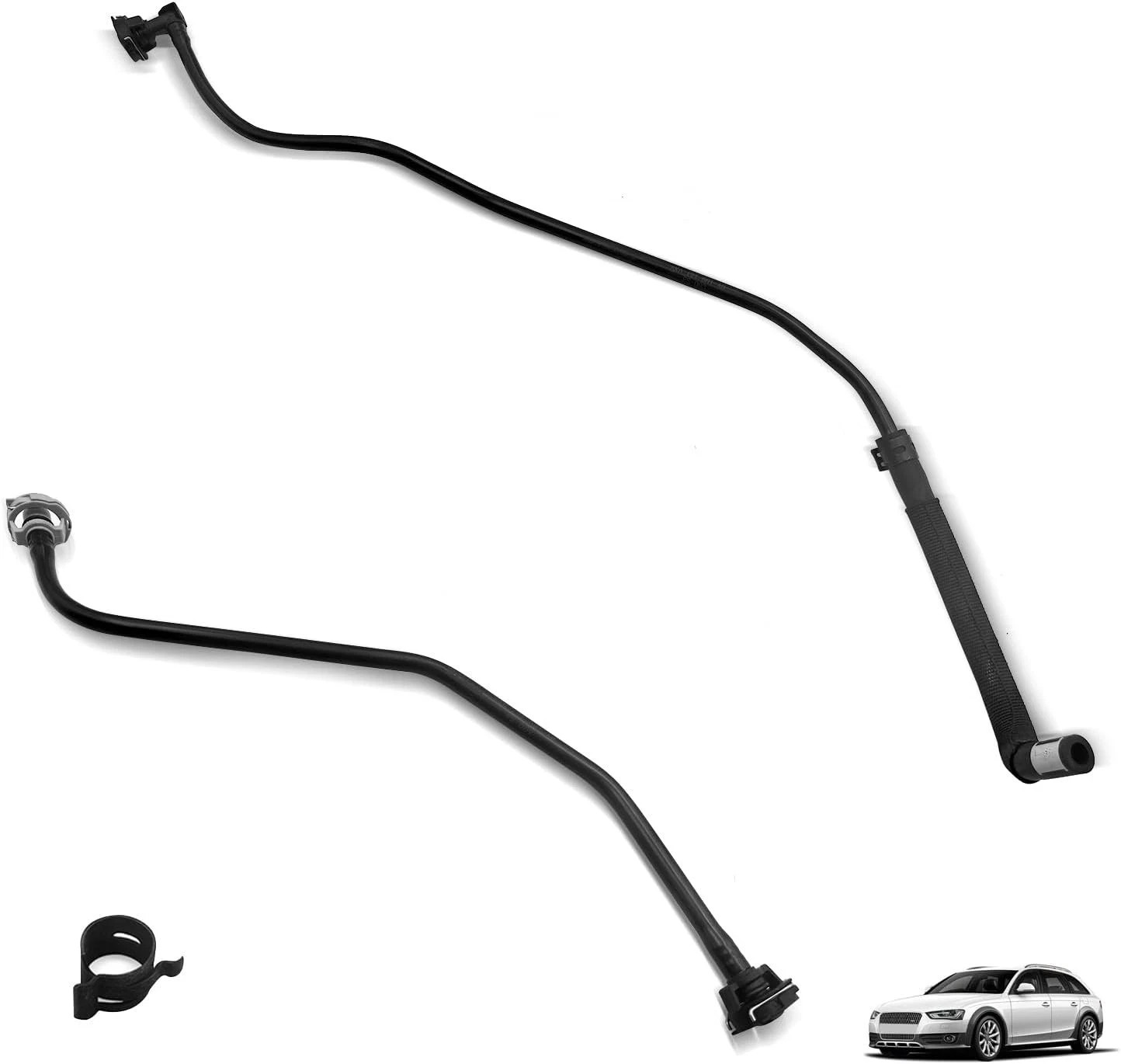 8K0121081AB 8K0121081CA Coolant Radiator Reservoir Tank Overflow Hose Fit
