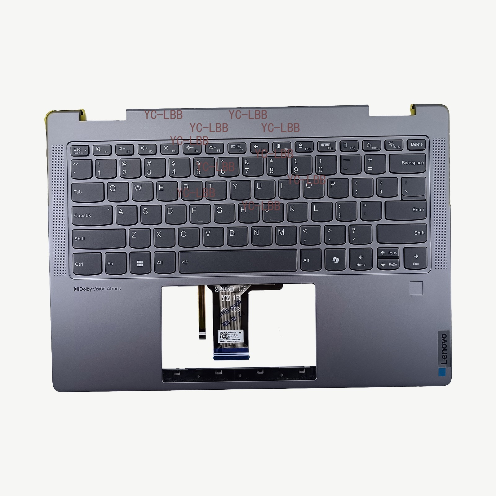 5CB1N96877 Palmrest Case w/ US Backlit Keyboard FP For Yoga 7 2-in-1 14AHP9 83DK