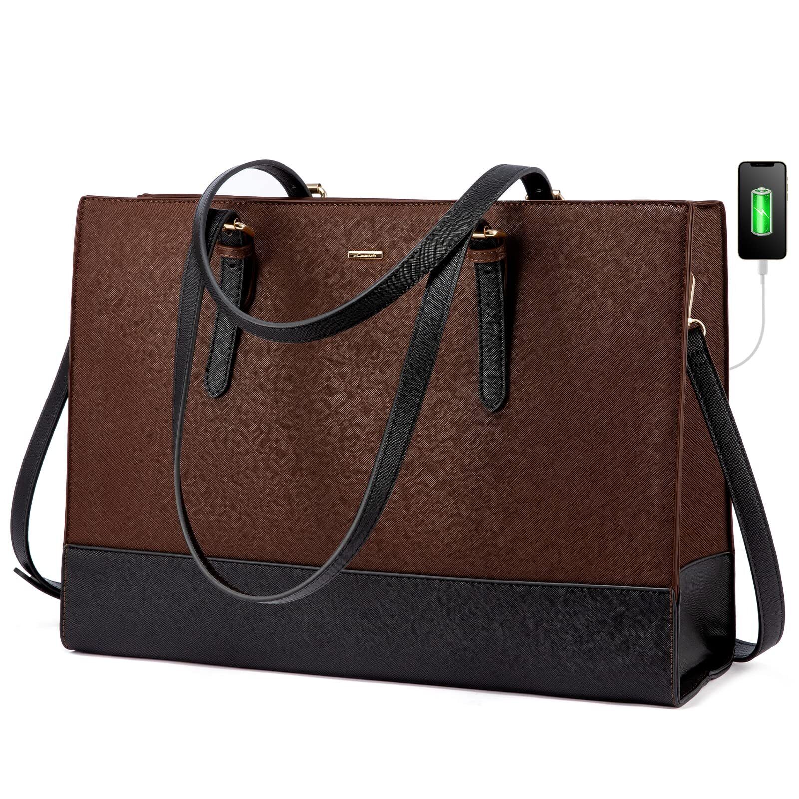 LOVEVOOK Laptop Bag for Women Fashion Computer Tote Bag 15.6 Inch Large Handb...