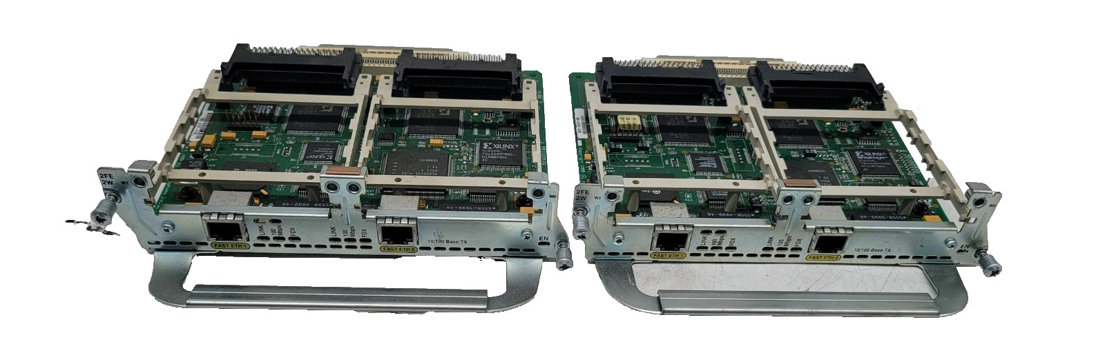Lot of 2 Cisco 2FE2W 2x 10/100 Fast Ethernet + 2x WIC Slot Network Module