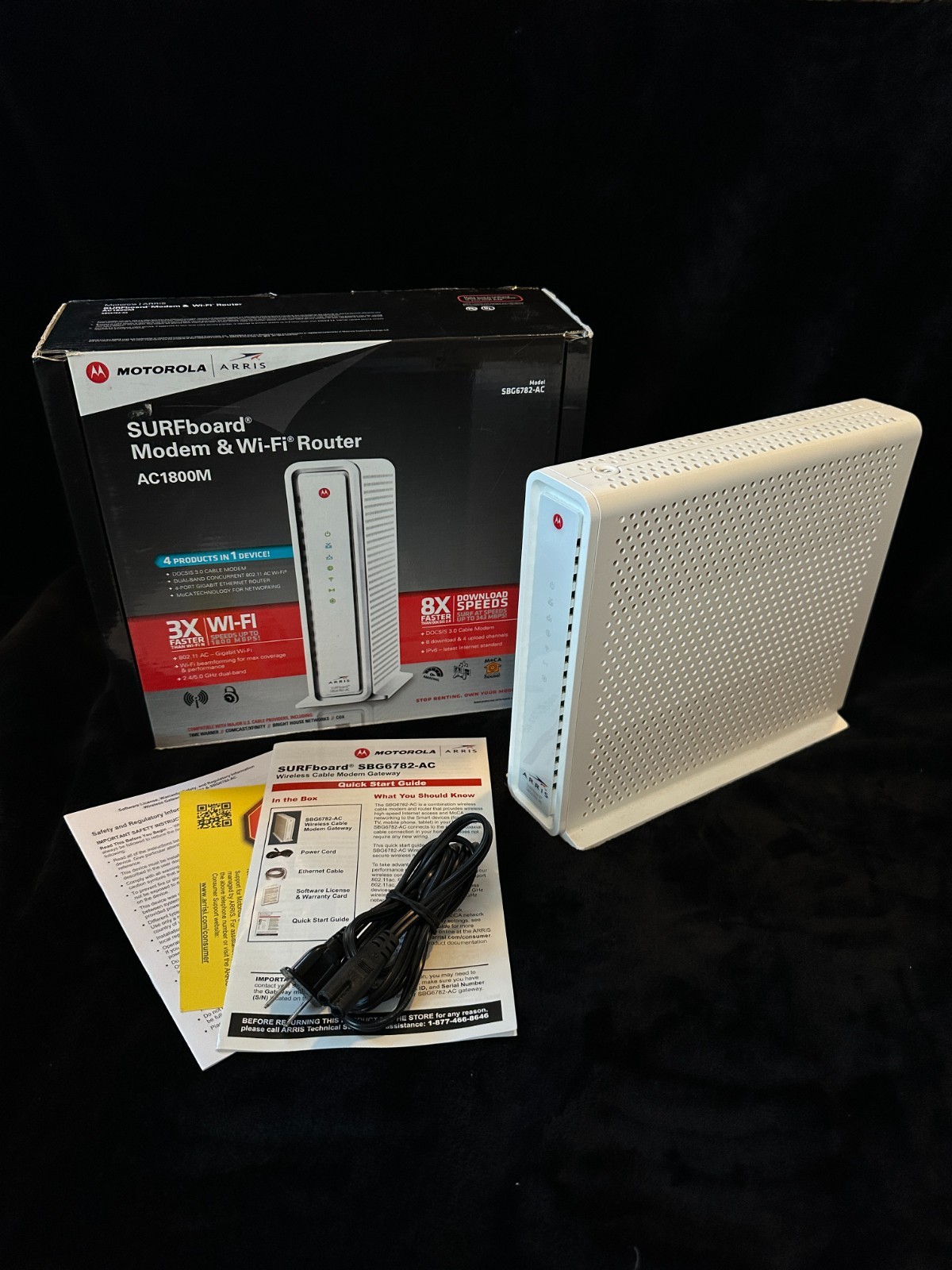 ARRIS Motorola SURFboard SBG6782-AC DOCSIS 3.0 Cable Modem WiFi Router