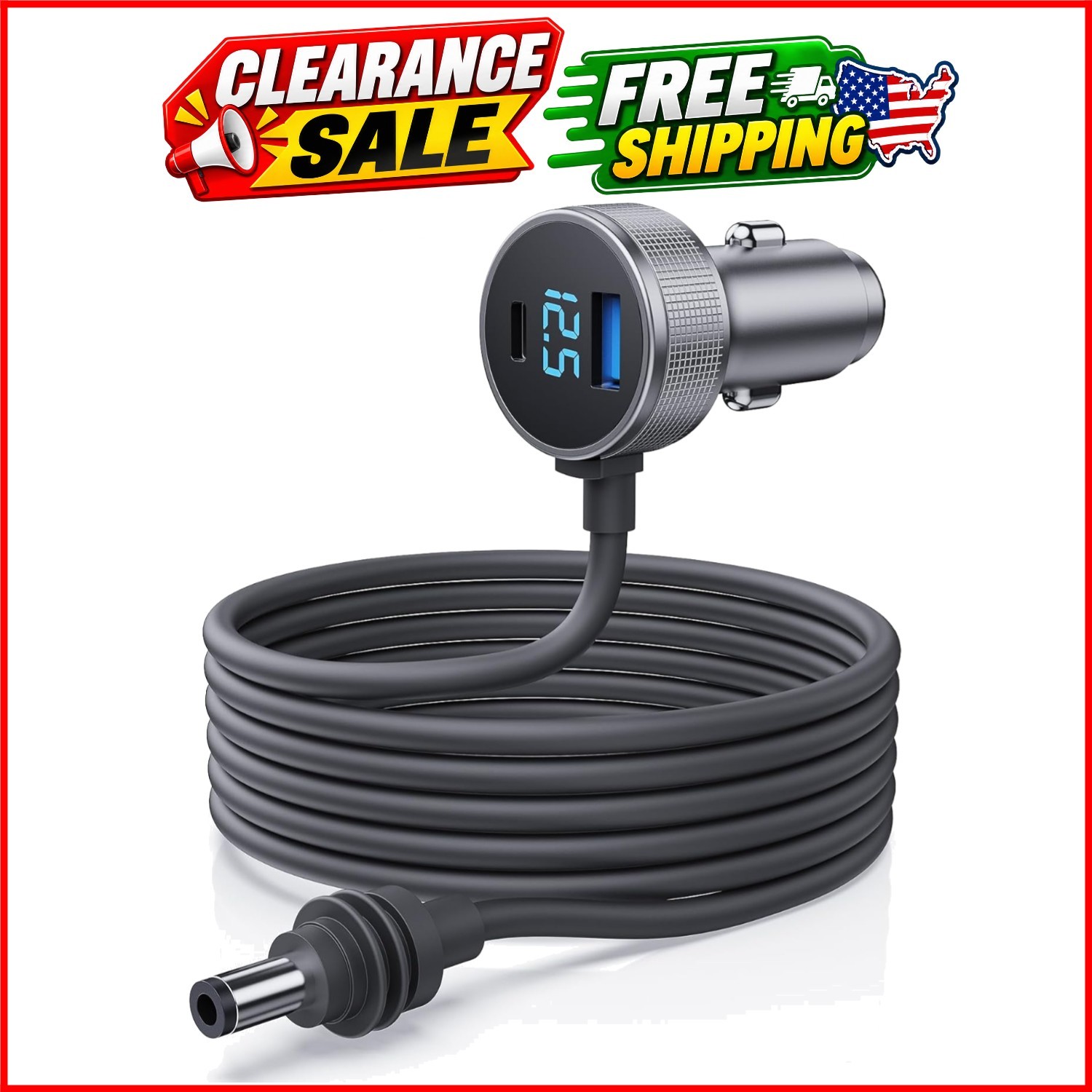 Starlink Mini Cable, 3 in 1 Starlink Mini Car Charger DC Power Cable+ Cigaret...