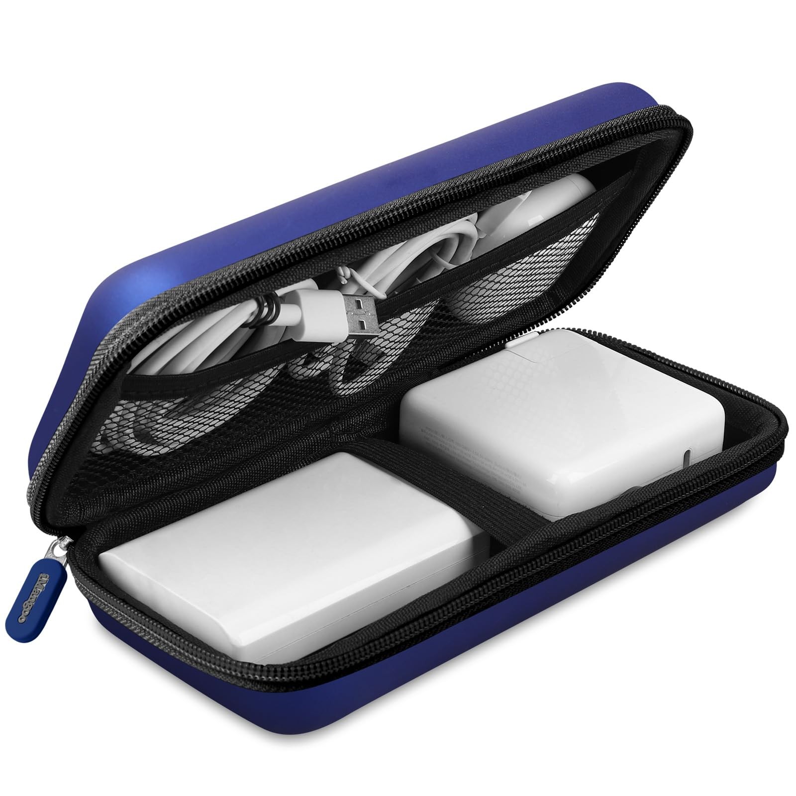 iMangoo Travel Essential Electronics Organizer Charger Case Large, Blue