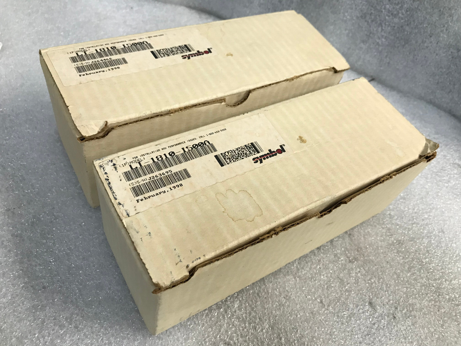Lot of 2 Symbol Technologies LT-1810-1500A Handheld Barcode Scanner ( No Cable )