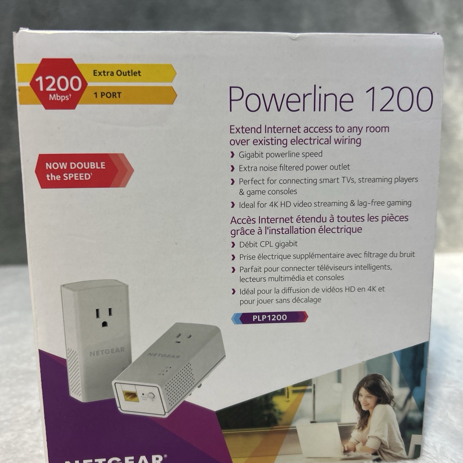 NETGEAR Powerline 1200 Network Adapter Kit NEW 