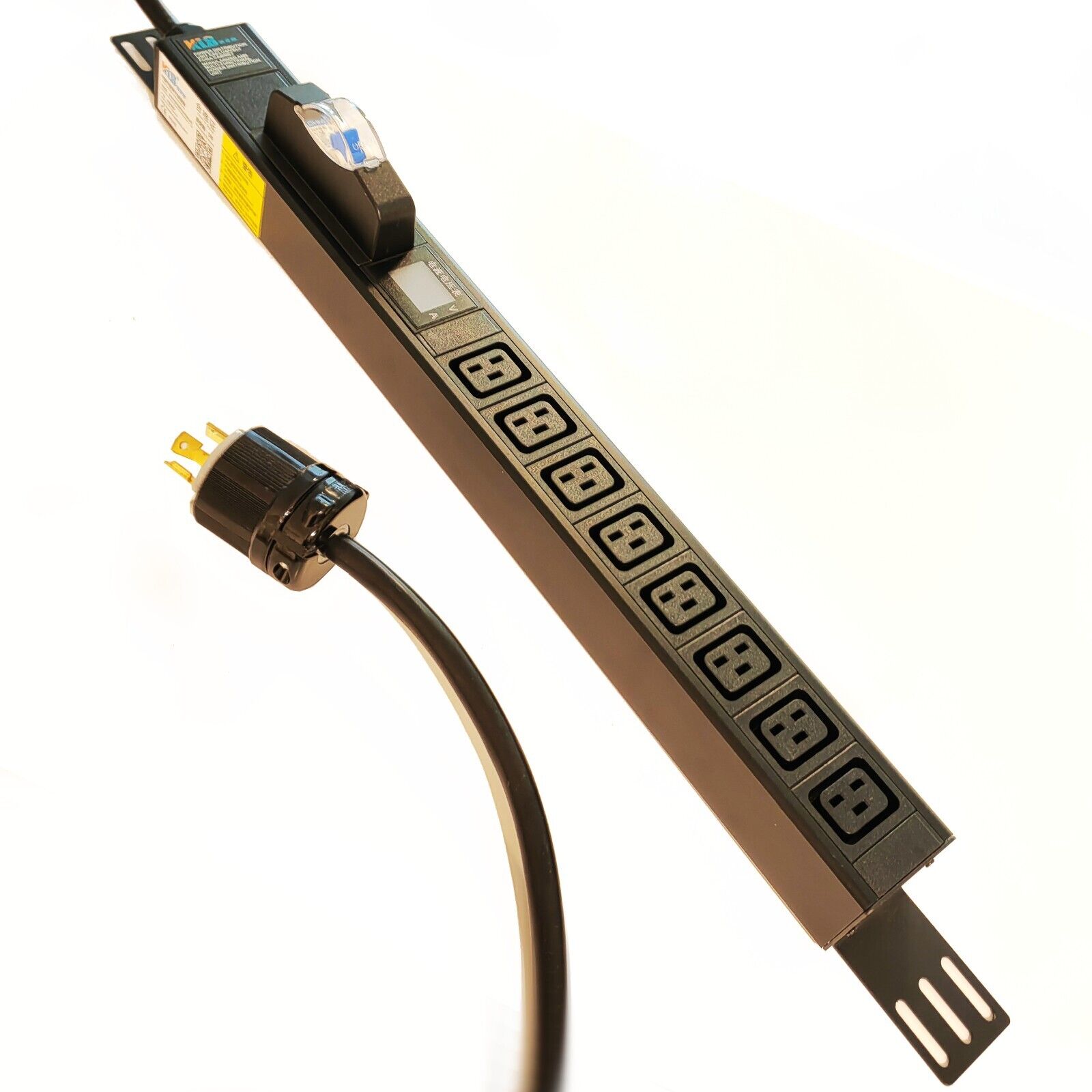 Rack PDU 30A 240V 8way C19 PDU L6-30P plug with smart LCD Meter for mining BTC