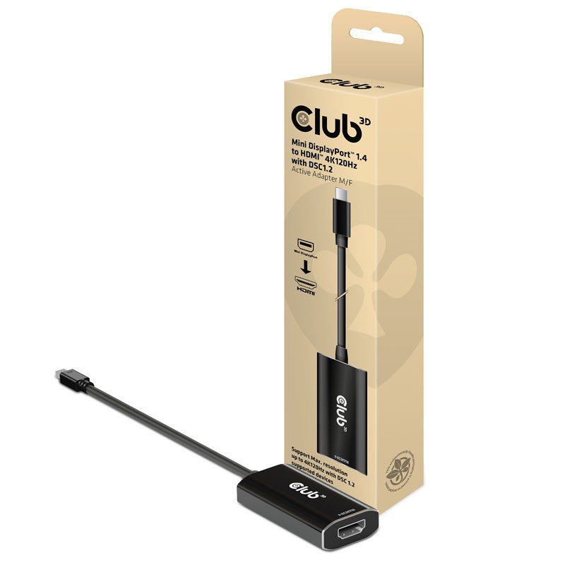 Club 3D Adapter DisplayPort Mini > HDMI 1.4* CAC-1186 Adapter