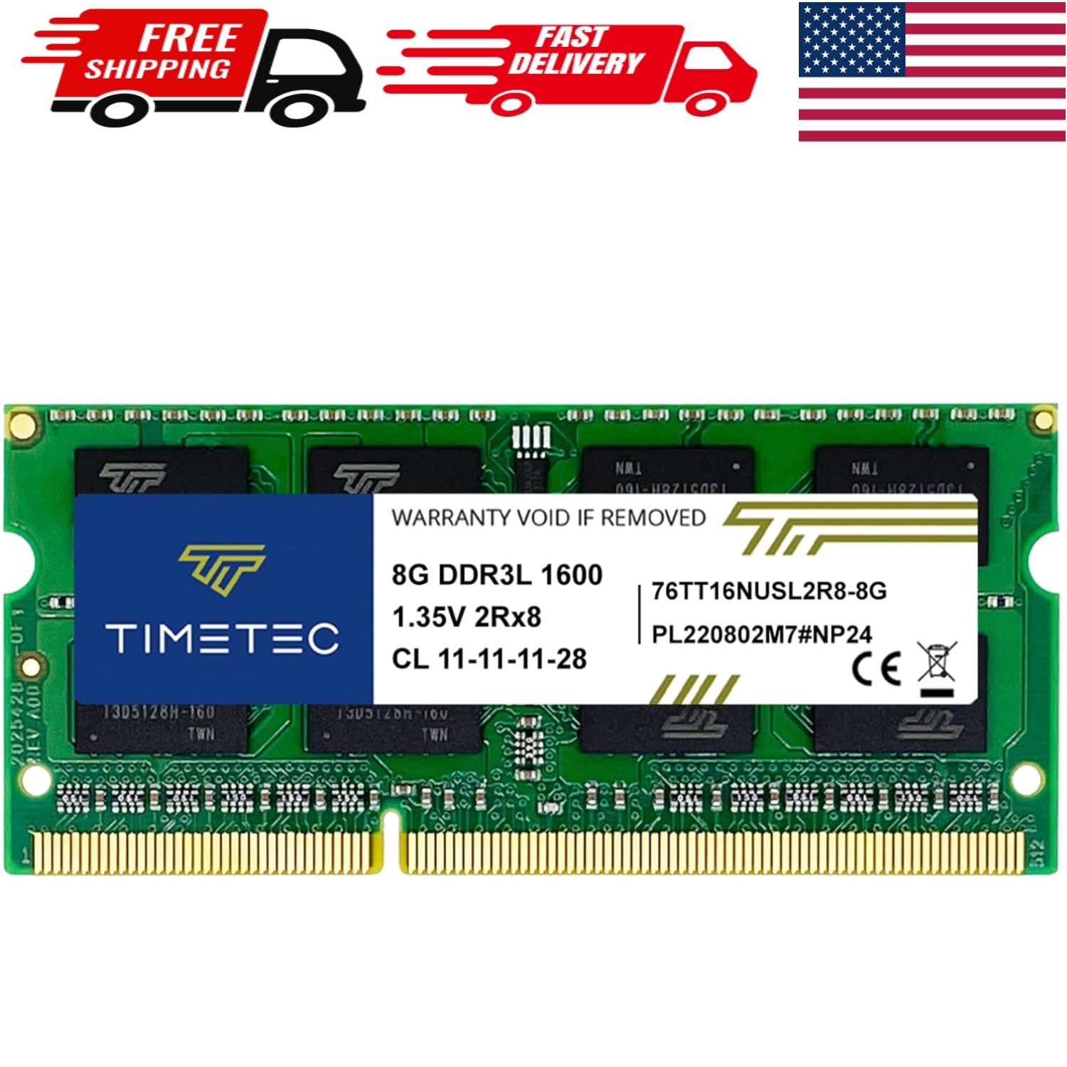8GB PC3L-12800 204-Pin SODIMM RAM - Upgrade for Enhanced Laptop Performance