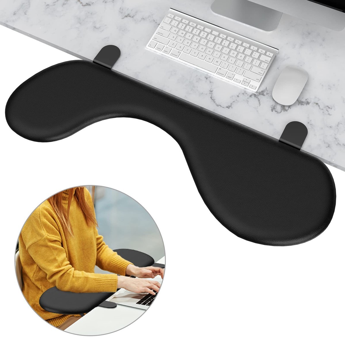 Eulps Foldable Desk Extender Arm Rest For Desk Ergonomic Forearm Support Tray