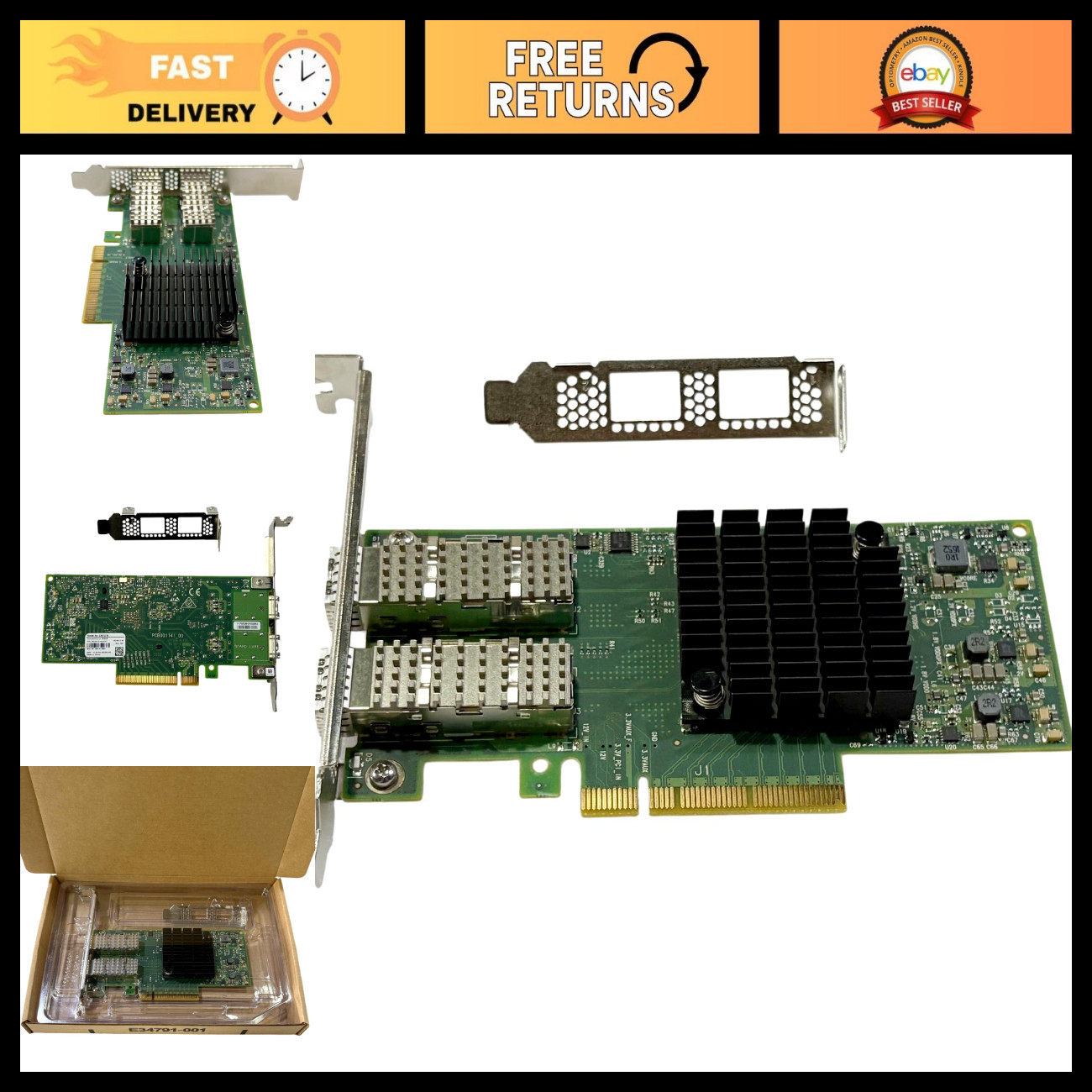 25GbE Network Adapter PCIe Card, 2-Port Ethernet Card, High-Speed Connectivity