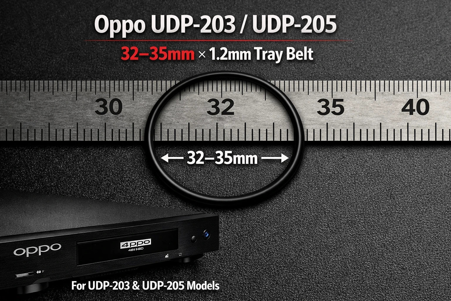 NEW 2x OEM Oppo BDP-83 BDP-83SE Disc Tray Drive Belt Replacement Square Belts