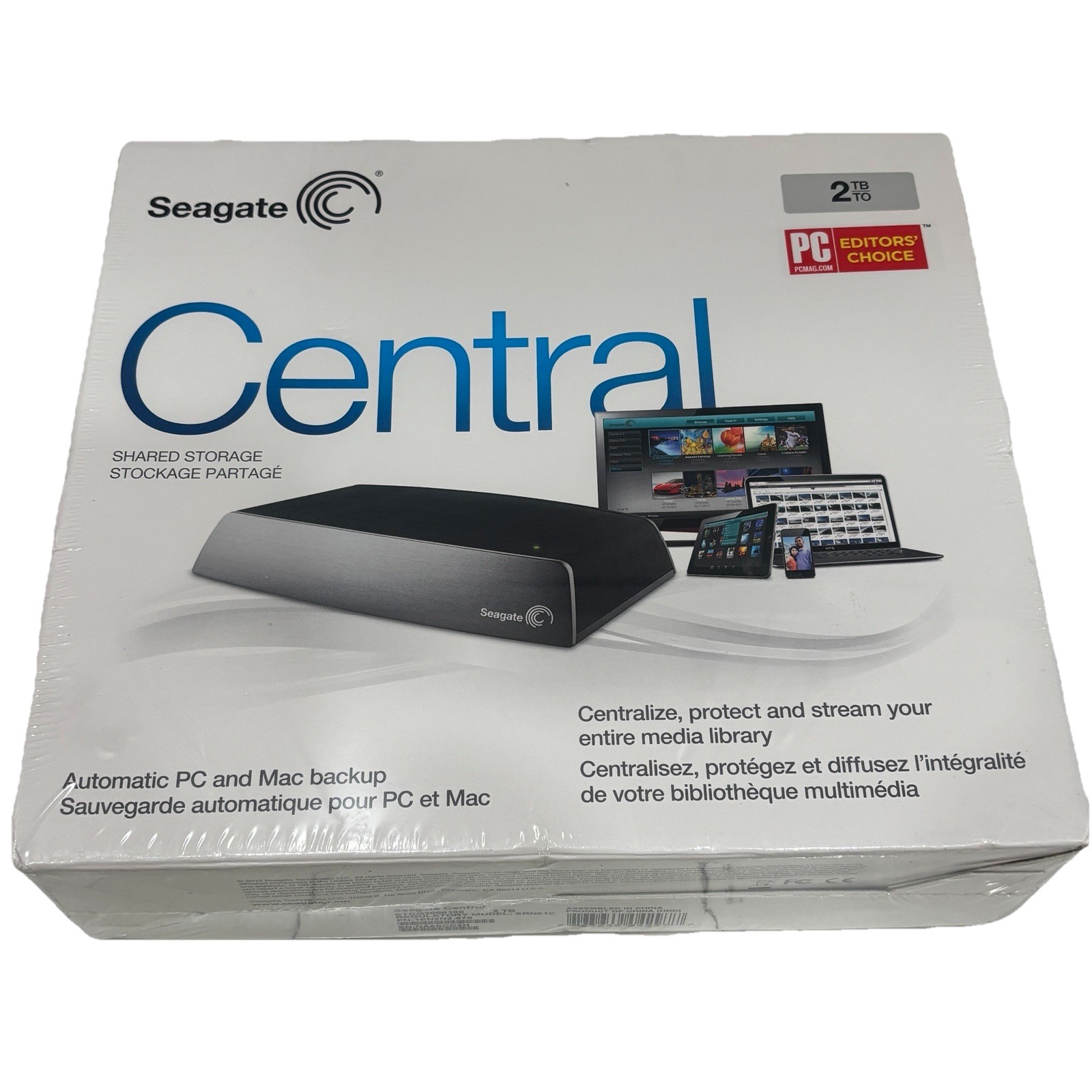 Seagate Central Shared Network  Storage NAS 2TB SNR01C New In Factory Sealed Box