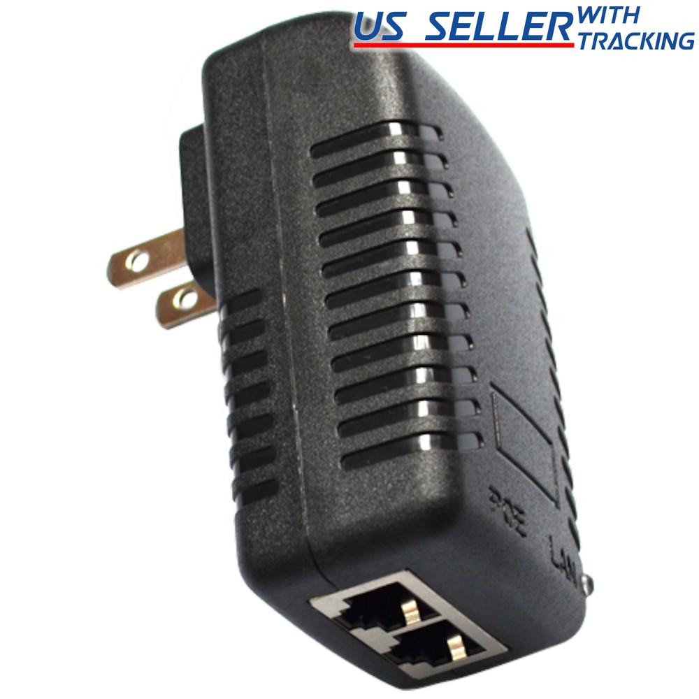24V 1A 24W PoE Injector Power Over Ethernet Adapter for 802.3af IP Phone WLAN AP