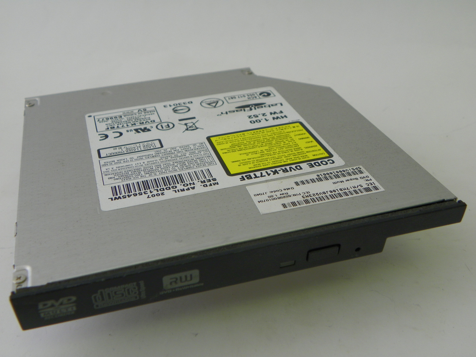 Pioneer DVR-K17TBF DVD±R/RW Notebook IDE Drive V00100810